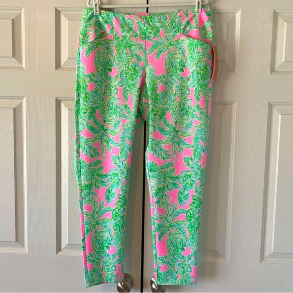 NWT Lilly Pulitzer Corso Pant UPF 50+ in Mandevilla Baby Pink Sand Paradise, 16